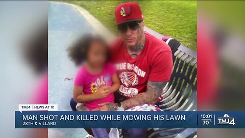 Man shot and killed while mowing his lawn