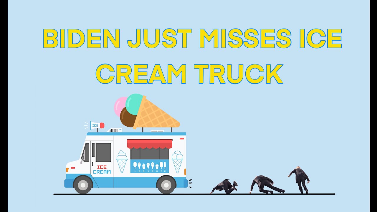 Biden JUST misses ice cream truck