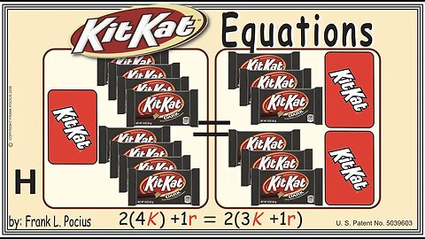 VISUAL KITKAT DARK 2(4K)+1r=2(3K+1r) EQUATION _ SOLVING EQUATIONS _ SOLVING WORD PROBLEMS