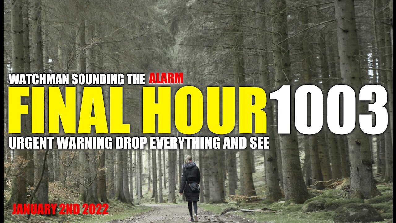 FINAL HOUR 1003 - URGENT WARNING DROP EVERYTHING AND SEE - WATCHMAN SOUNDING THE ALARM