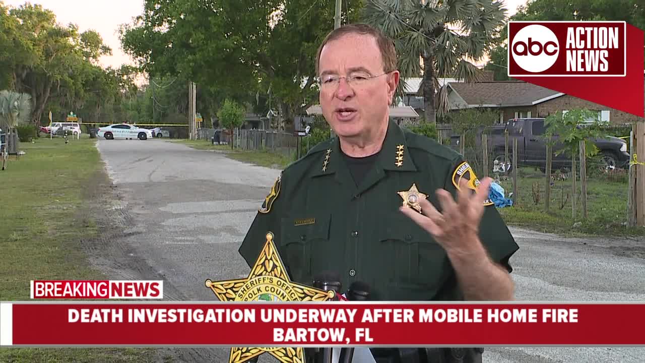 Death investigation underway in Polk Co. after mobile home fire | Press Conference