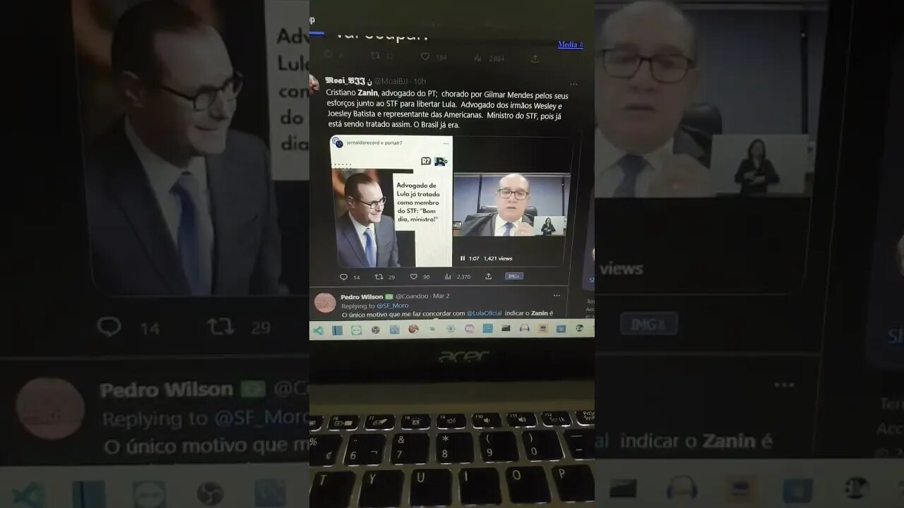 advogado de Lula já tratado com o membro do STF: "bom dia ministro zanin" ... faz o L seus idiotas 🤡