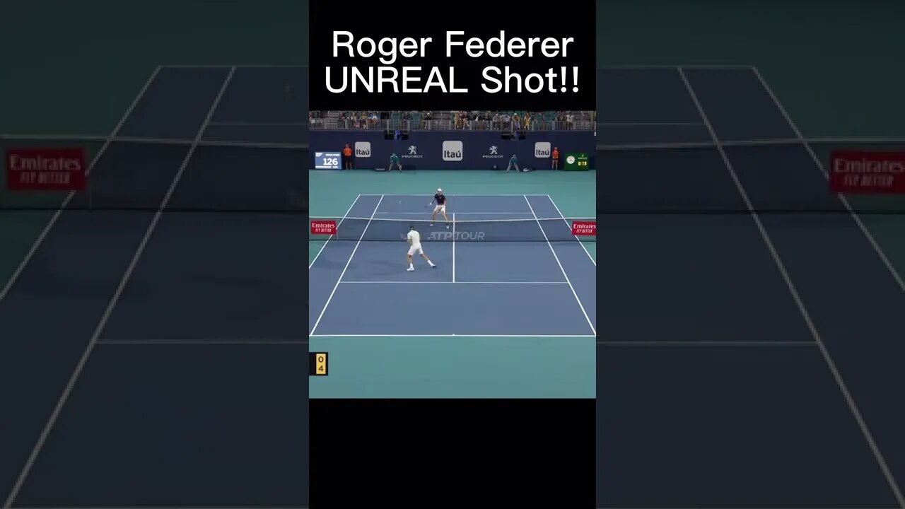 Roger Federer UNREAL Shot!! 🤯 #tennis #shorts