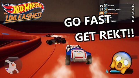 GO FAST AND GET REKT! HOT WHEELS UNLEASHED PC Game Pass Let's Play Gameplay - Multiplayer Race