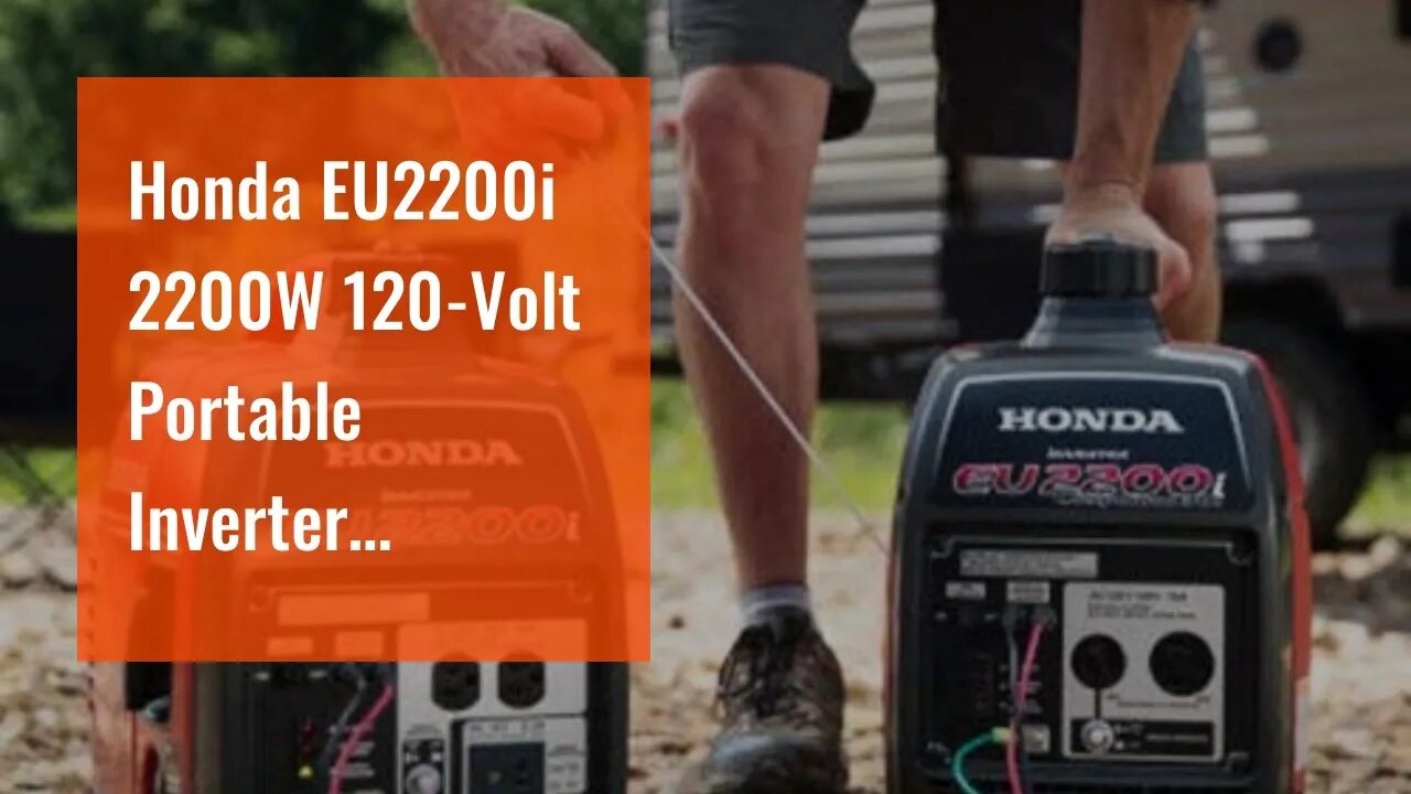 Honda EU2200i 2200W 120-Volt Portable Inverter Generator with Companion and Parallel Cables