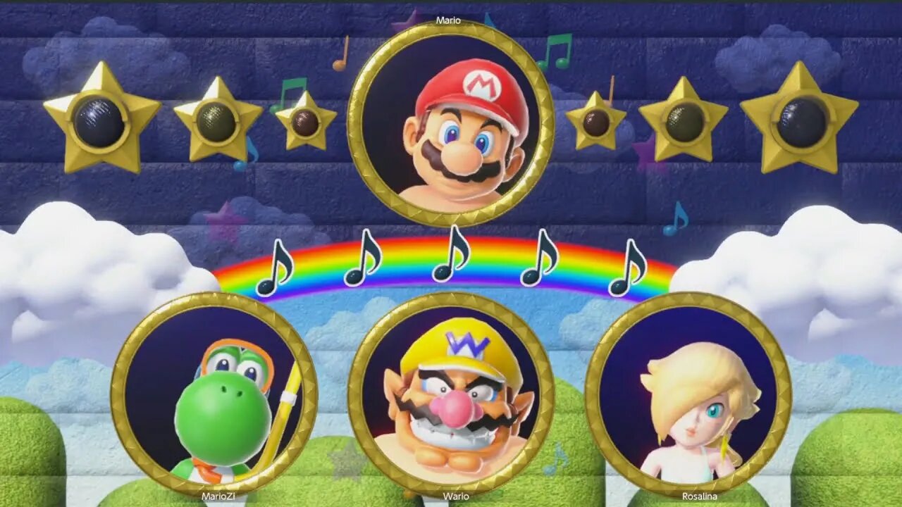 Mario Party Superstars - Beach Minigames - Yoshi Wario Rosalina Mario