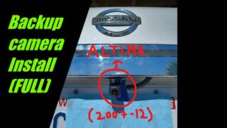 HOW TO/ INSTALL Back-up CAMERA/Nissan ALTIMA (2007-12)