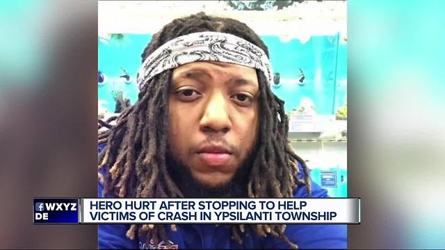 Hero hurt after stopping to help victims in crash in Ypsilanti Township