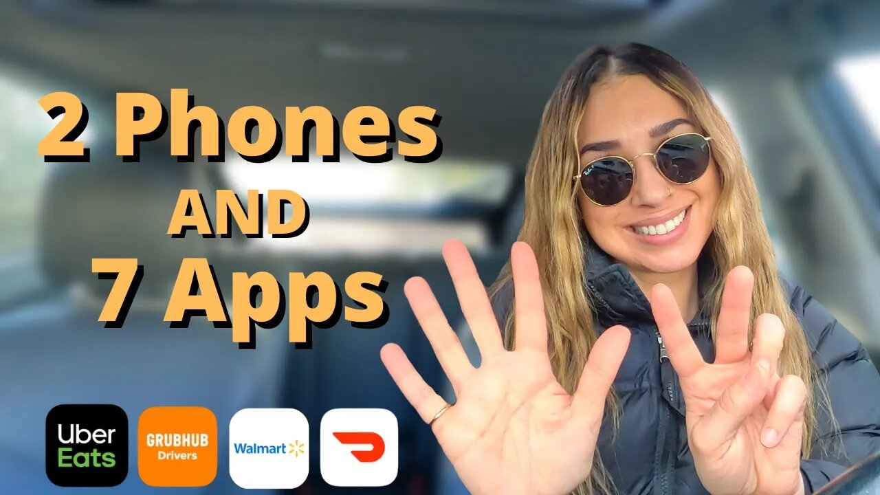 Making Money With 7 Apps & 2 Phones | DoorDash, Uber Eats, GrubHub, Walmart Spark Driver Ride Along