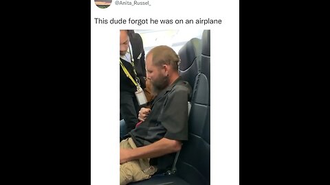 Guy smokes on plane