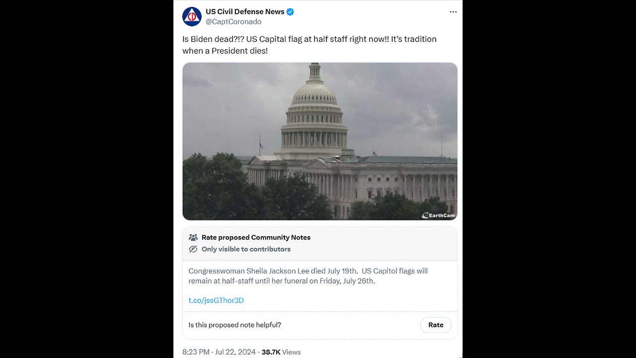 There is speculation that Biden is on his deathbed, and there are questions as