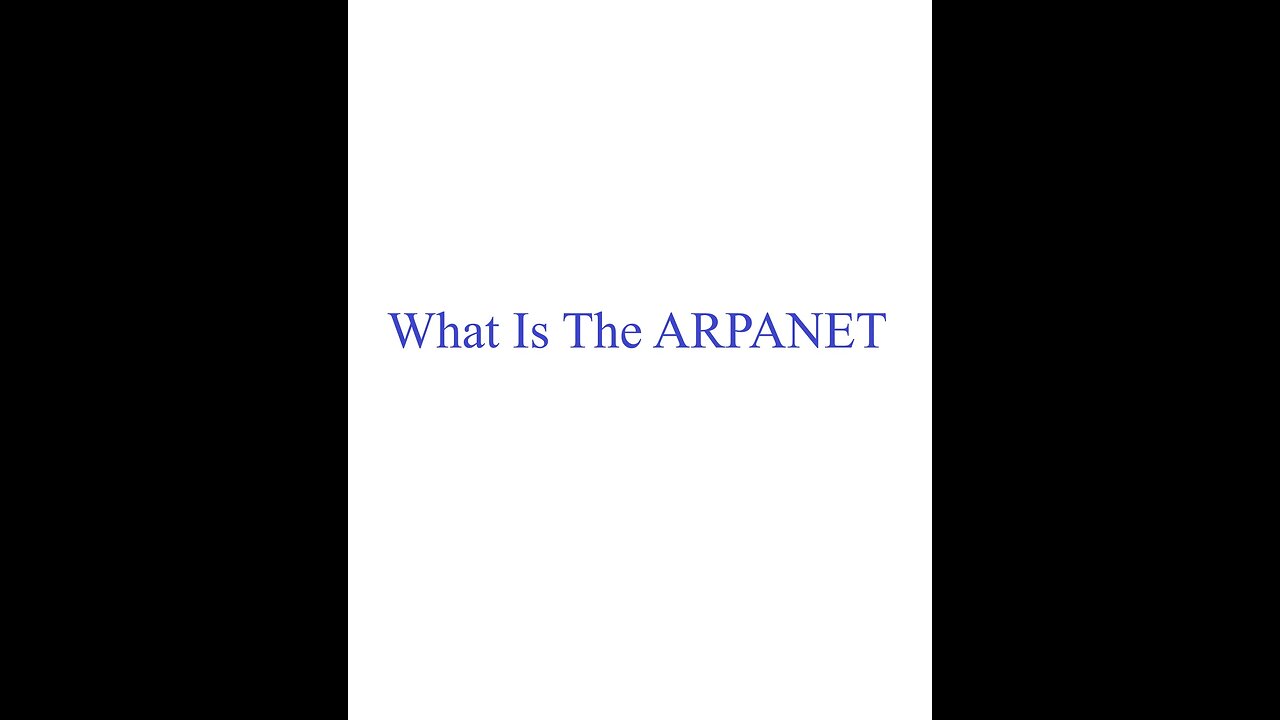 What Is The ARPANET