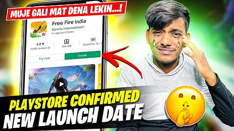 Muje Gali Mt Dena Lekin...🥲|| PlayStore Confirmed New Launch Date Of Free Fire🥵