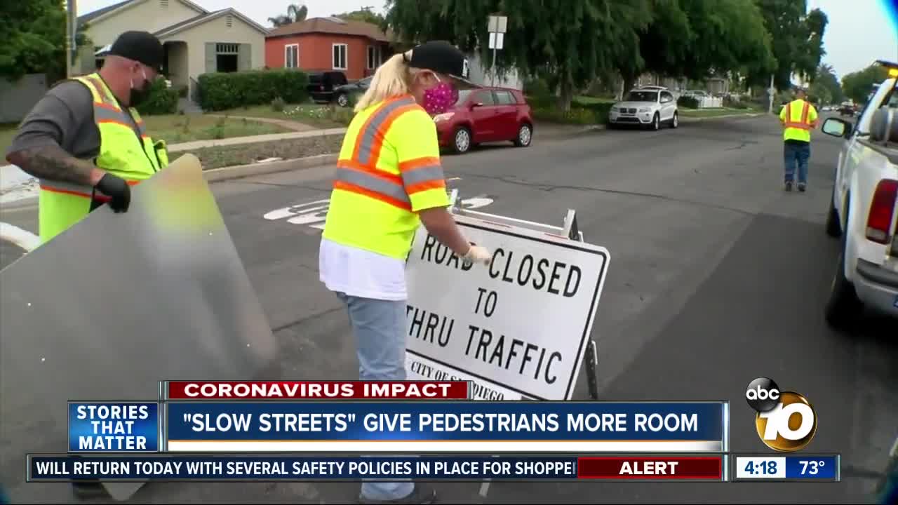 "Slow Streets" give pedestrians more room