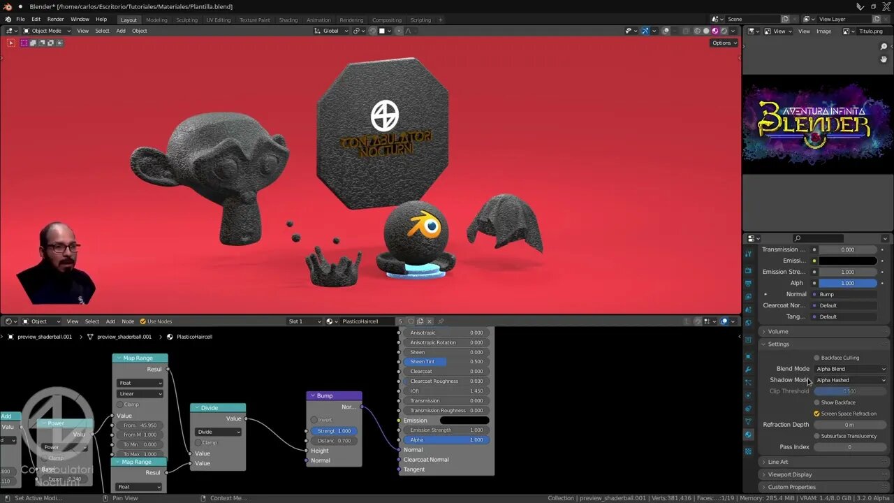 #Blender Aparecer y/o desaparecer objetos de forma gradual.