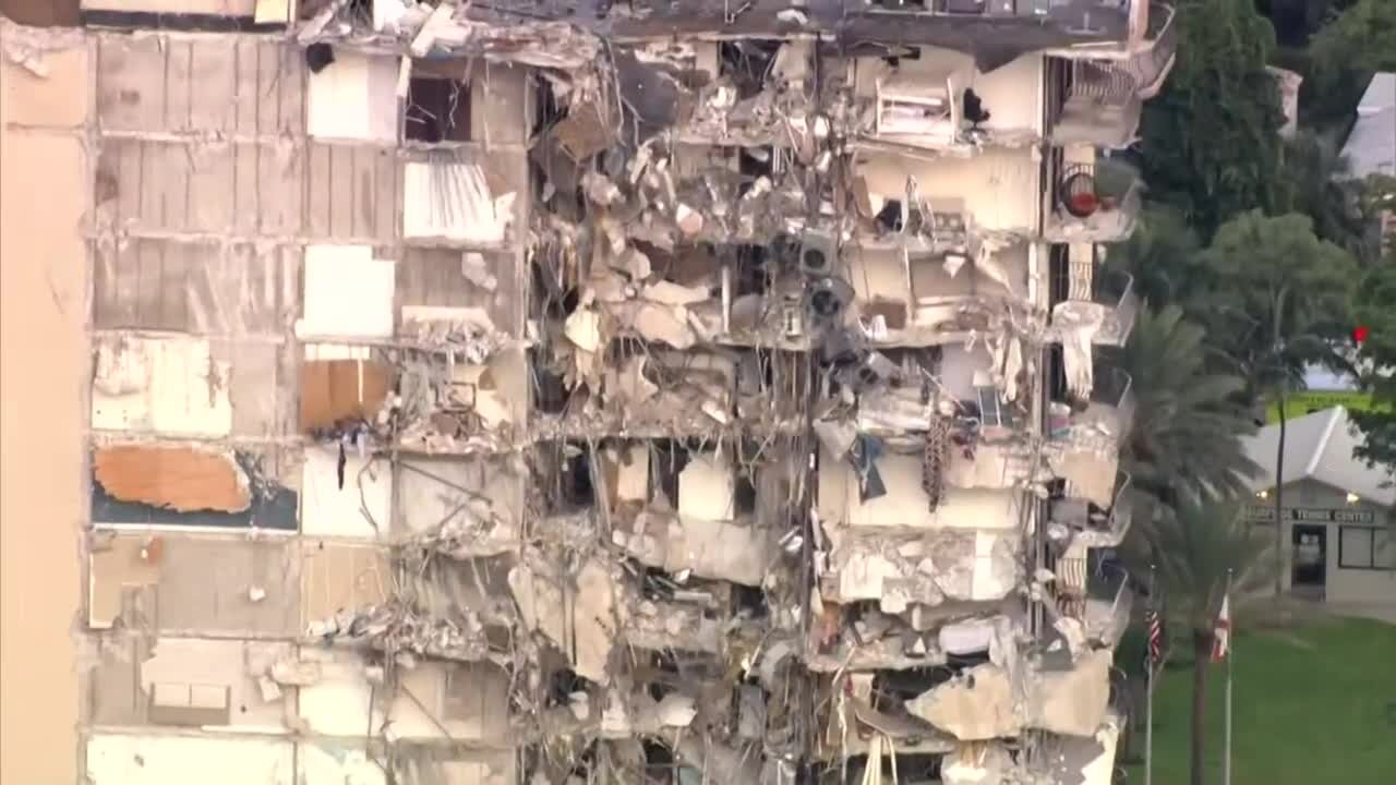 Partial building collapse near Miami Beach