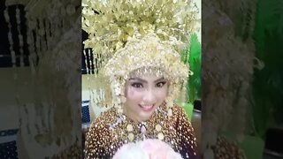 CANTIK BANGET ! PENGANTIN PAKAIAN ADAT PALEMBANG #shorts #shorts #shortvideo #shortsvideo