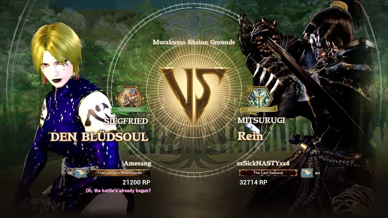 Den Blüdsoul (Amesang) VS Rein (xxSickNASTYxx4) (SoulCalibur™ VI: Online)