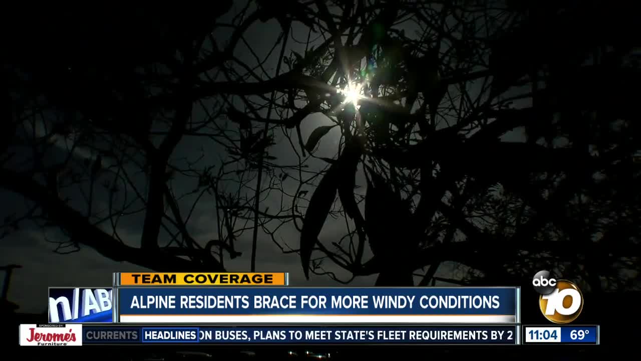 Alpine experiences high winds