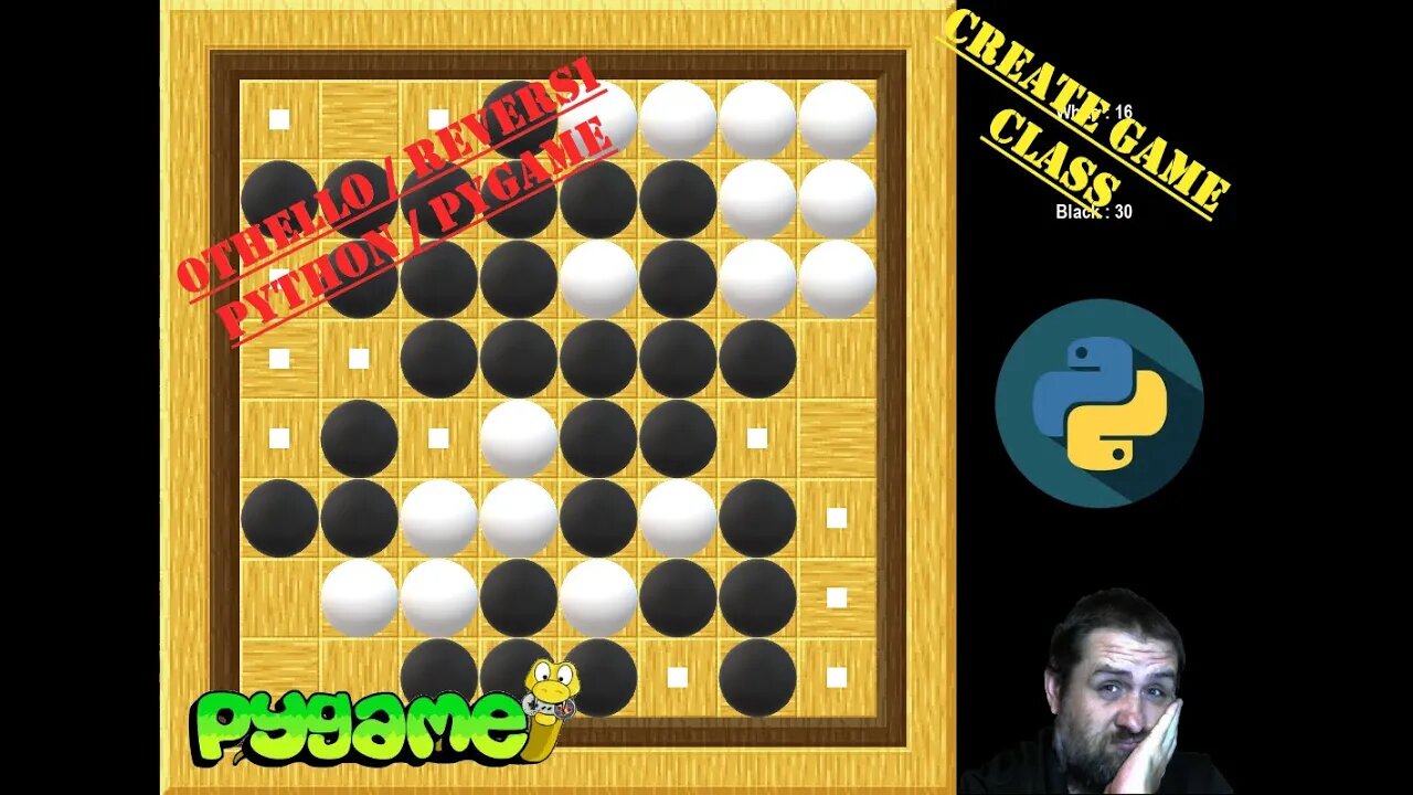 Reversi / Othello - Game Classes | Python | Pygame Module | Programming Beginners