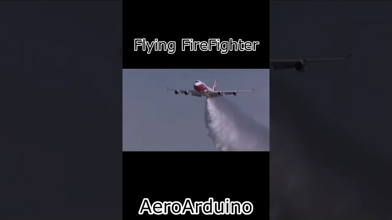 Giant #B747 Supertanker Wildfire FireFighter Dropping Water #Aviation #Flying #AeroArduino