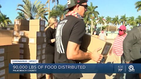 90,000 pounds of food distributed at Wednesday event in West Palm Beach