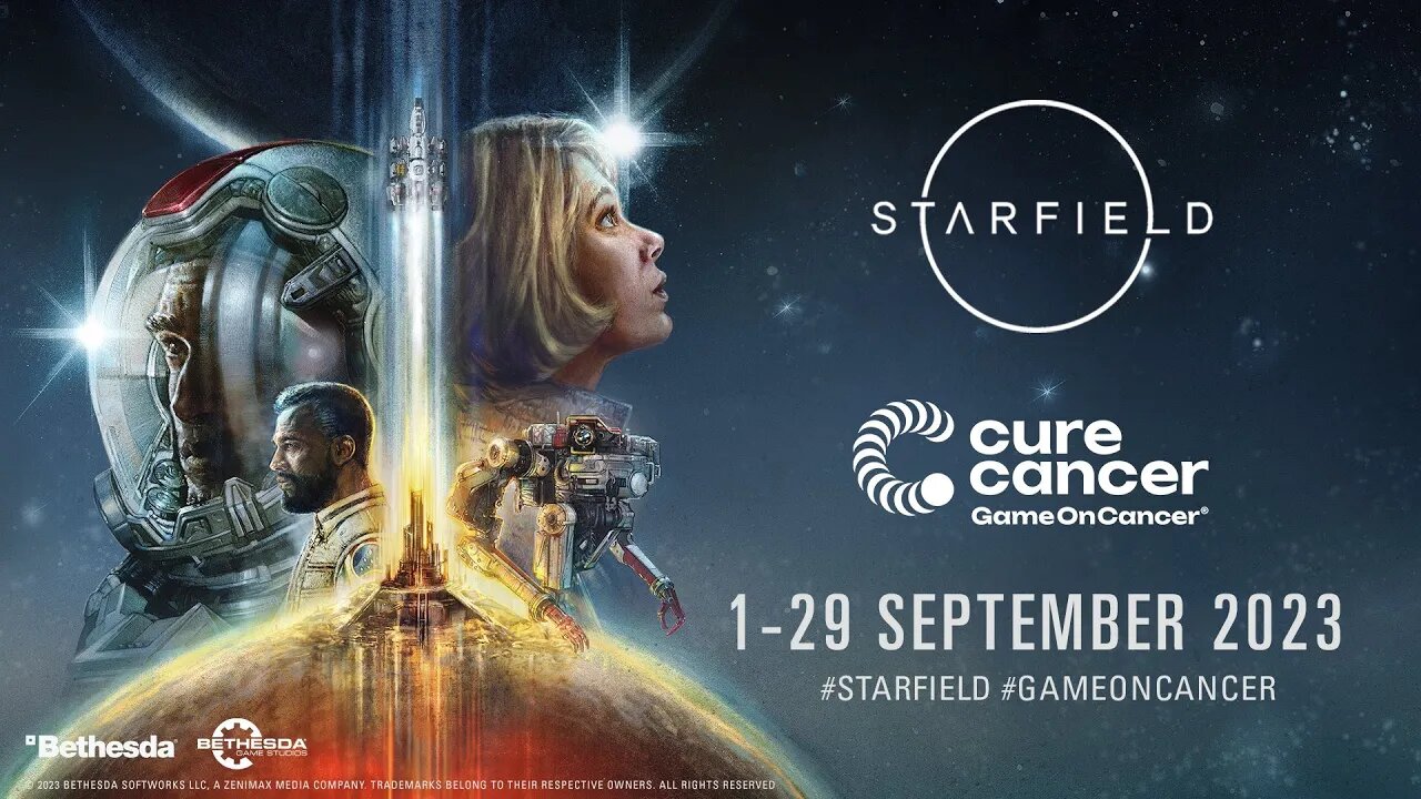 STARFIELD LAUNCH!!! CHARITY LIVESTREAM #gameoncancer