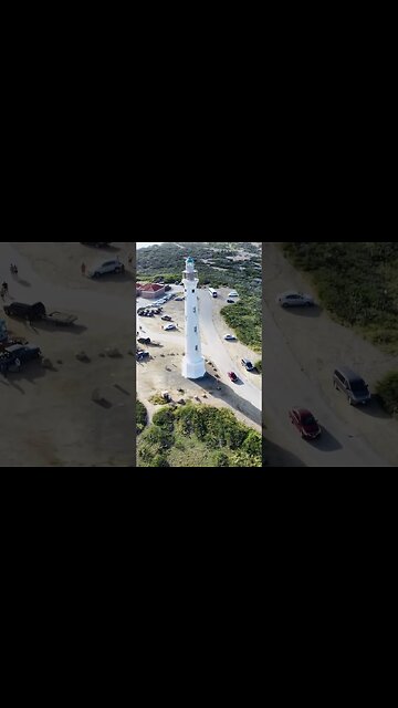 Drone Footage Of The California Lighthouse On The Island Of Aruba #royalcaribbean #aruba #drone