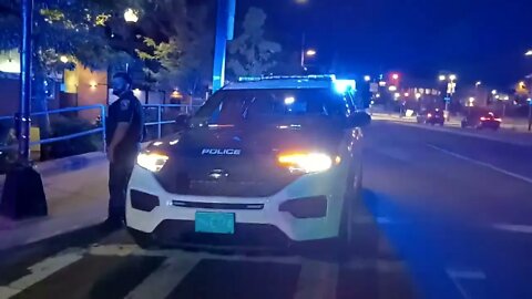 Boston police respond to two people shot down Dudley