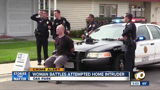 Woman battles attempted home intruder