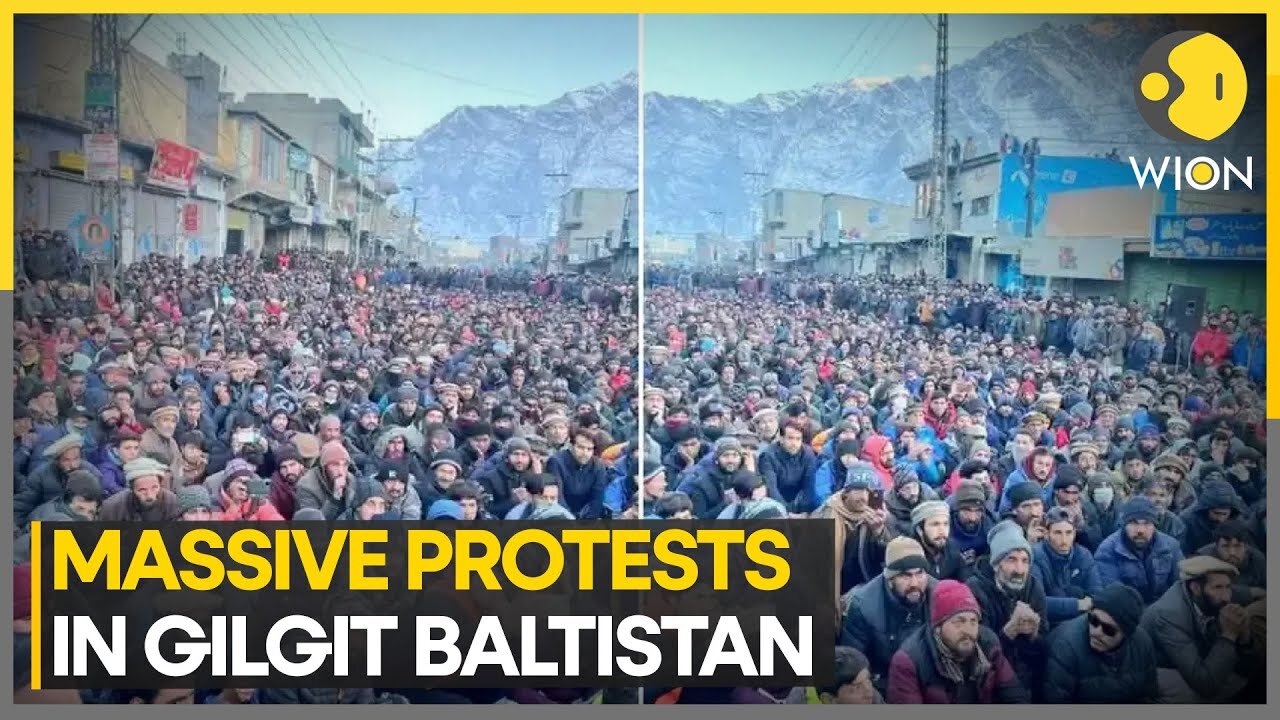 Massive protest erupts in gilgit Baltistan against pak gov after Shai cleric arrest | WION |