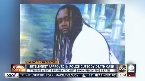 Settlement approved in Tyrone West death lawsuit