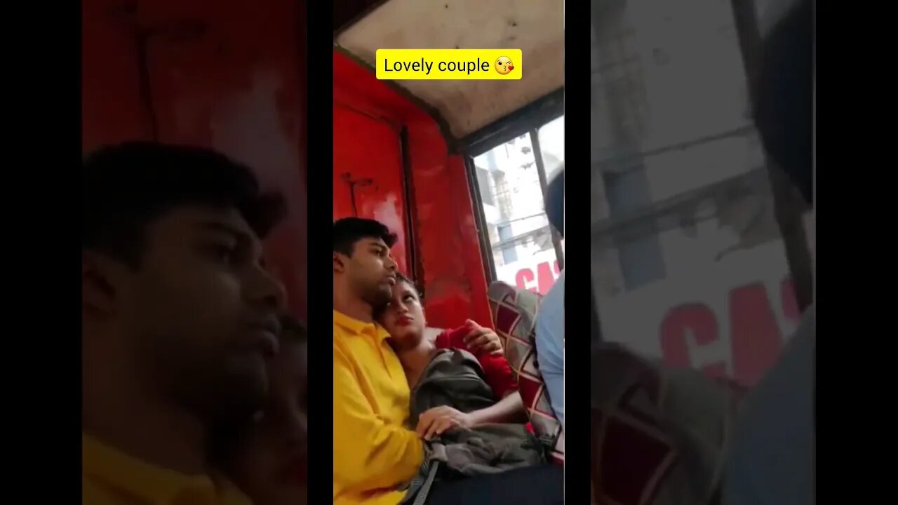 😘 couple romantic in bus #love #inbus #bus #loveinbus #romantic #xxx #sex #funny #kiss #youtubeshort