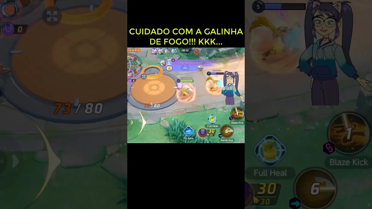 CUIDADO COM A GALINHA DE FOGO 🤣🤣POKÉMON UNITE #shorts #burucharizard #pokemonunite