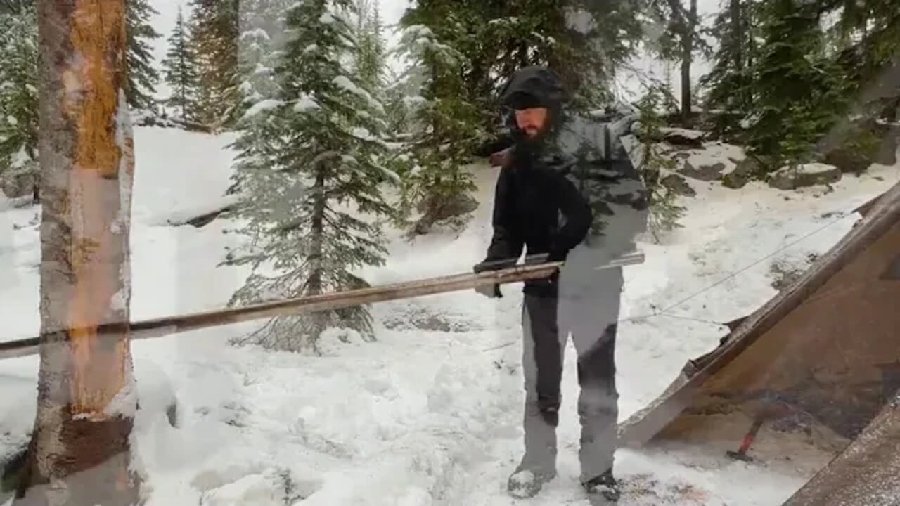 Hot % Tent Camping In A Snowstorm