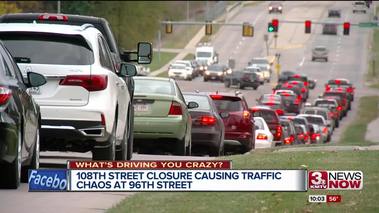 108 St. closure causing traffic chaos at 96 St.