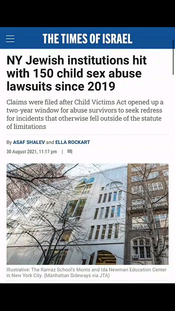 NY JEWISH INSTITUTIONS HIT WITH 150 CHILD SEX ABUSE LAWSUITS 2019.