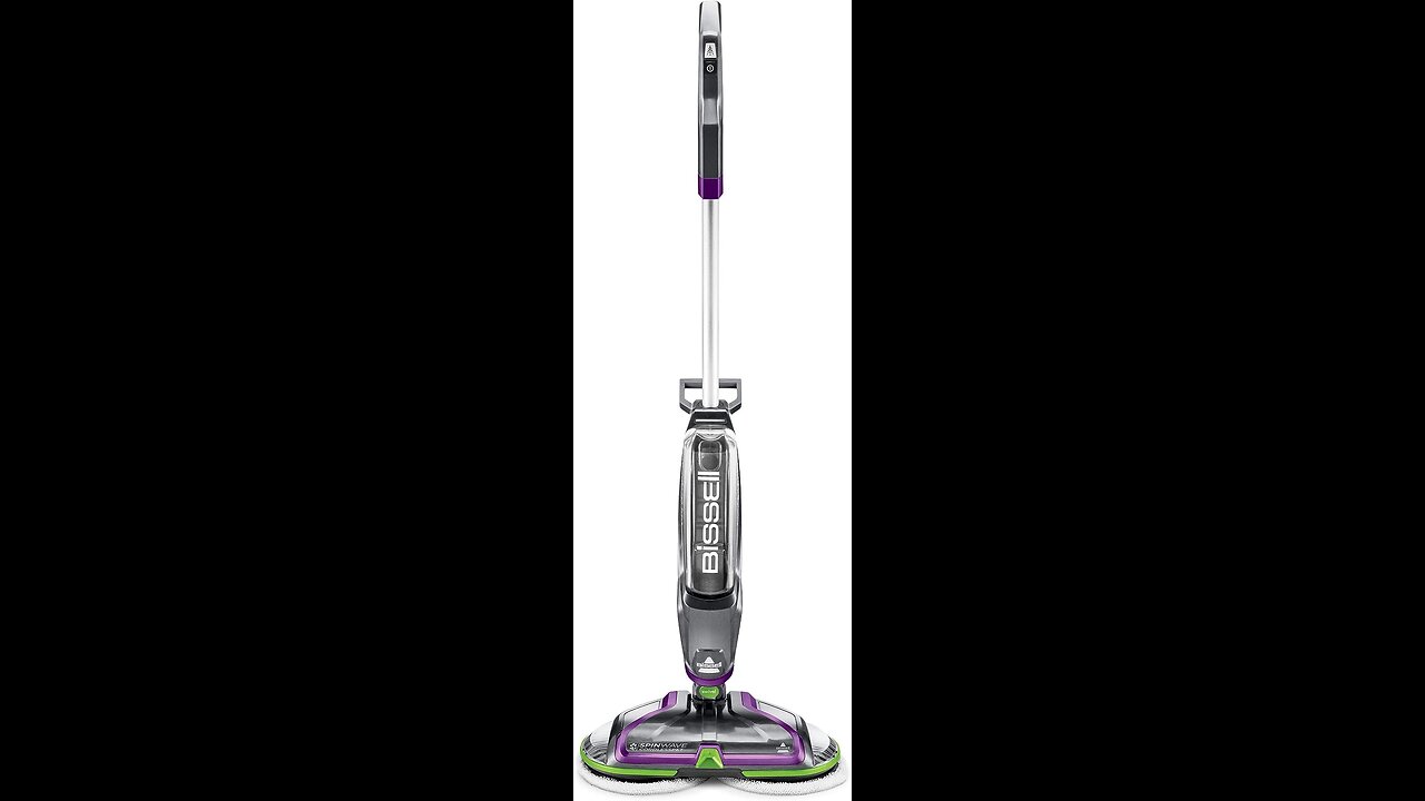 Bissell SpinWave Cordless PET Hard Floor Spin Mop, 23157, Voilet, Green, Silver.