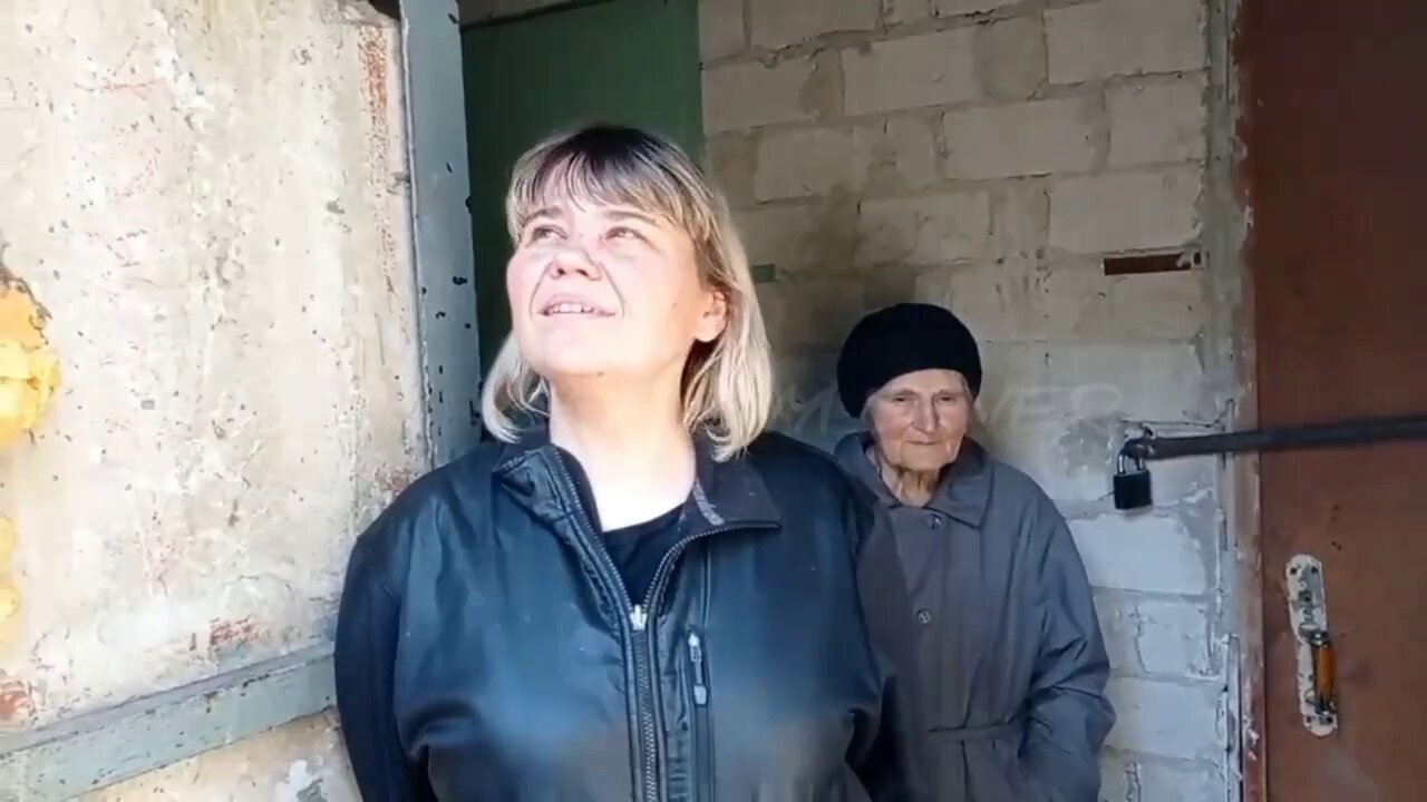 A Ukrainian mortar hits a residential building during an interview in Severodonetsk