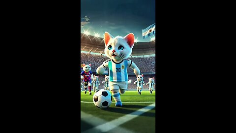 Cat Plying Futbol