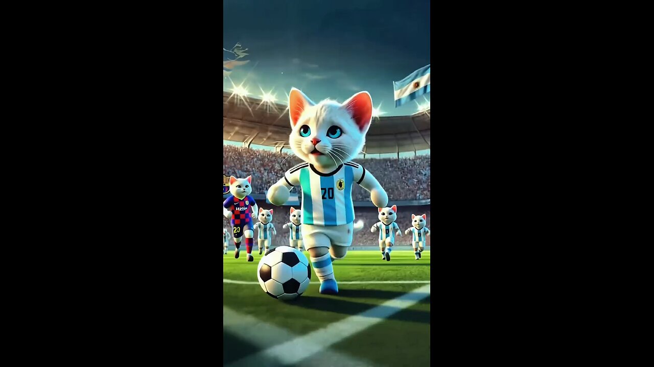 Cat Plying Futbol