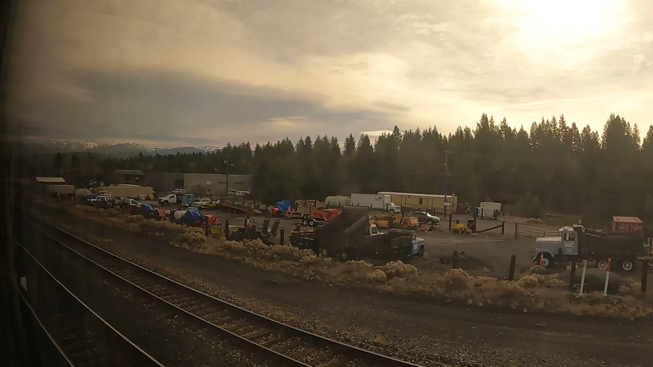 Amtrak California Zephyr Arriving in Truckee, CA