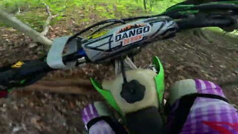 I CRASHED my KX250 in a ravine! (BROKE)