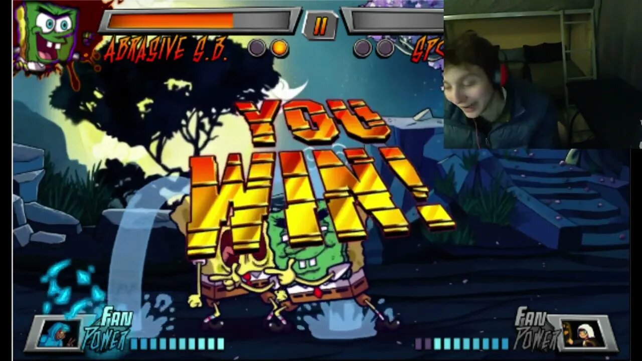 SpongeBob SquarePants VS Abrasive SpongeBob In A Nickelodeon Super Brawl 3 Battle With Commentary