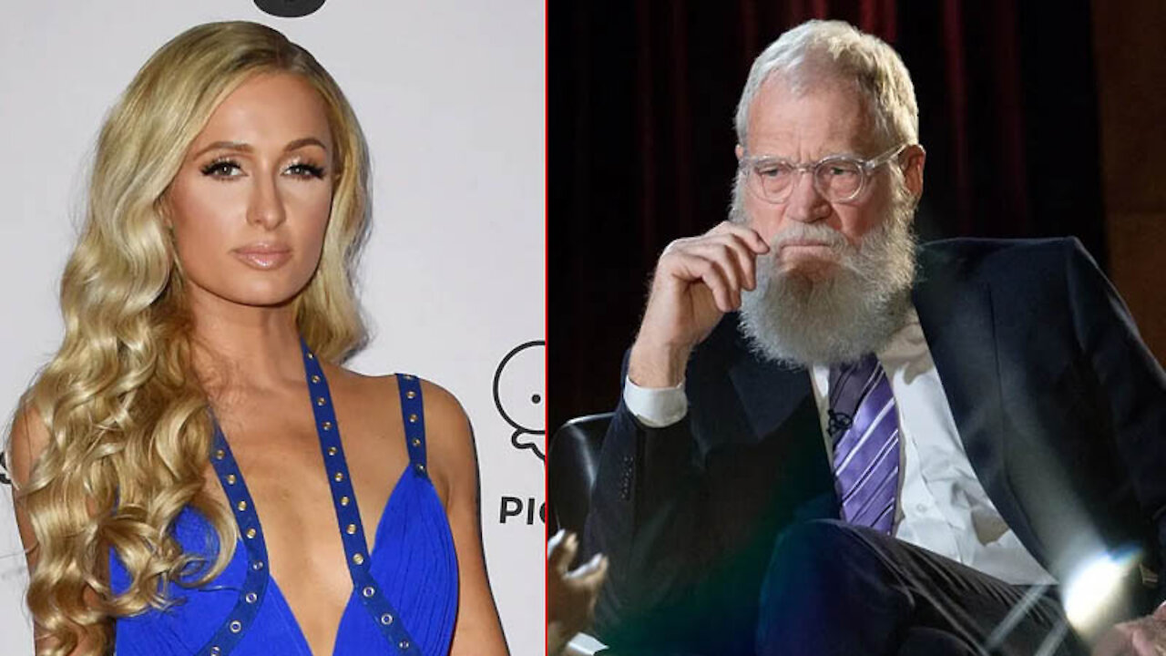 David Letterman questions Paris Hilton about jail