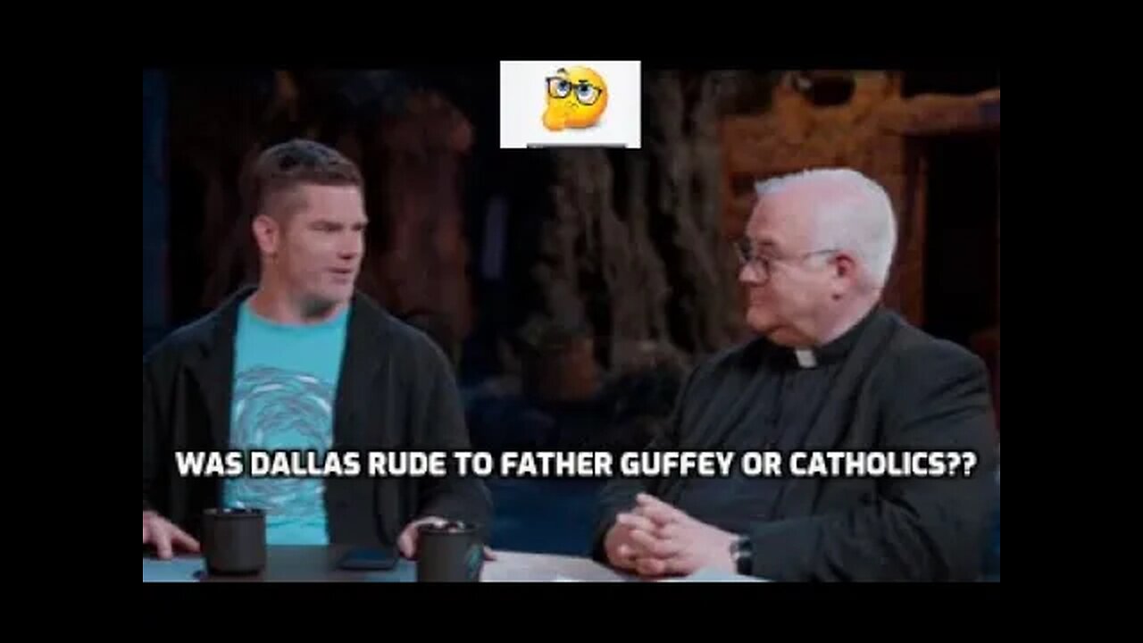 Was Dallas Jenkins being rude to Father Guffey or Catholics in the roundtable of Season Four Ep8??