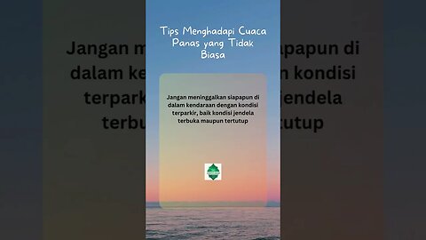 Tips Menghadapi Cuaca Panas yang Tidak Biasa