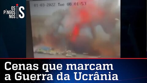 Imagens da guerra: prédio explode e torre de TV bombardeada; veja vídeos