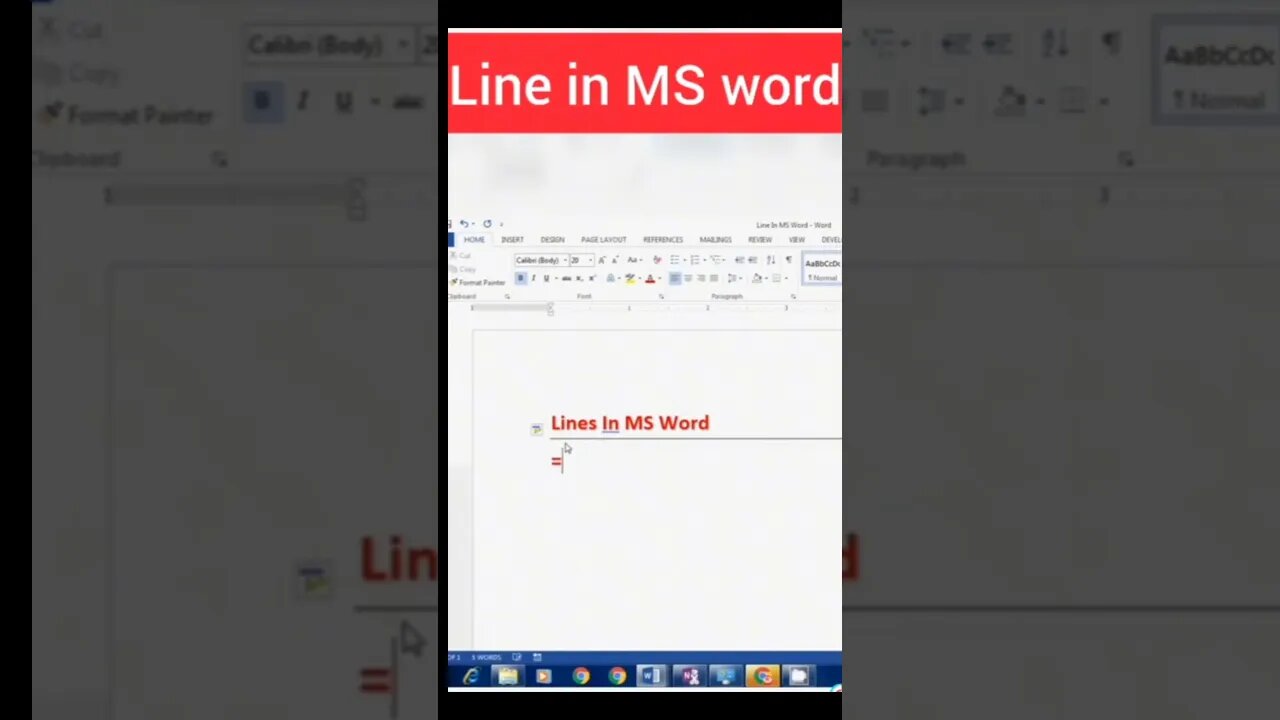 MS Word pr Short key se line lana lagna | MS word pr line kase lagye | how to line in ms word