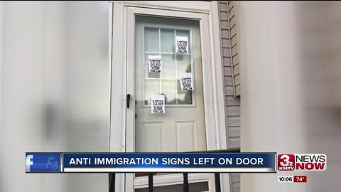 Man find fliers calling for people to report undocumented immigrants